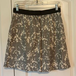LOFT botanical mini skirt silk blend 4